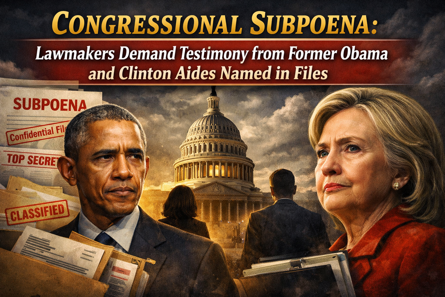 Congressional Subpoena: Lawmakers Demand Testimony from Former Obama and Clinton Aides Named in Files