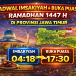 Jadwal Imsakiyah & Buka Puasa Ramadhan 1447 H di Provinsi Jawa Timur
