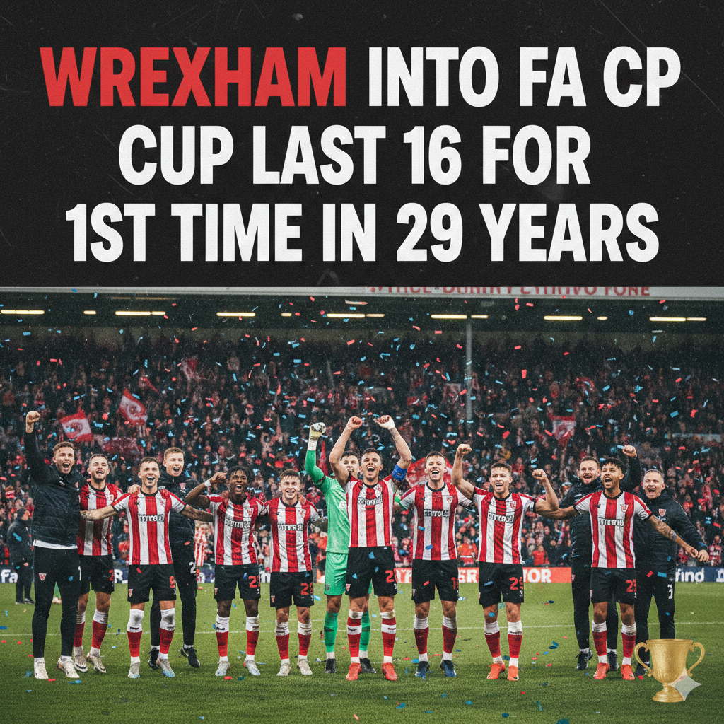 Wrexham into FA Cup last 16 for 1st time in 29 years