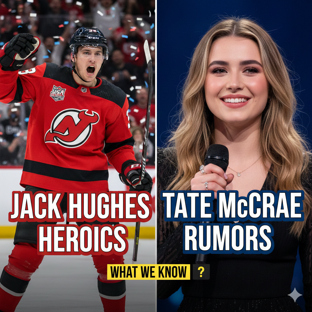 Jack Hughes heroics resurfaces Tate McRae rumors: What we know