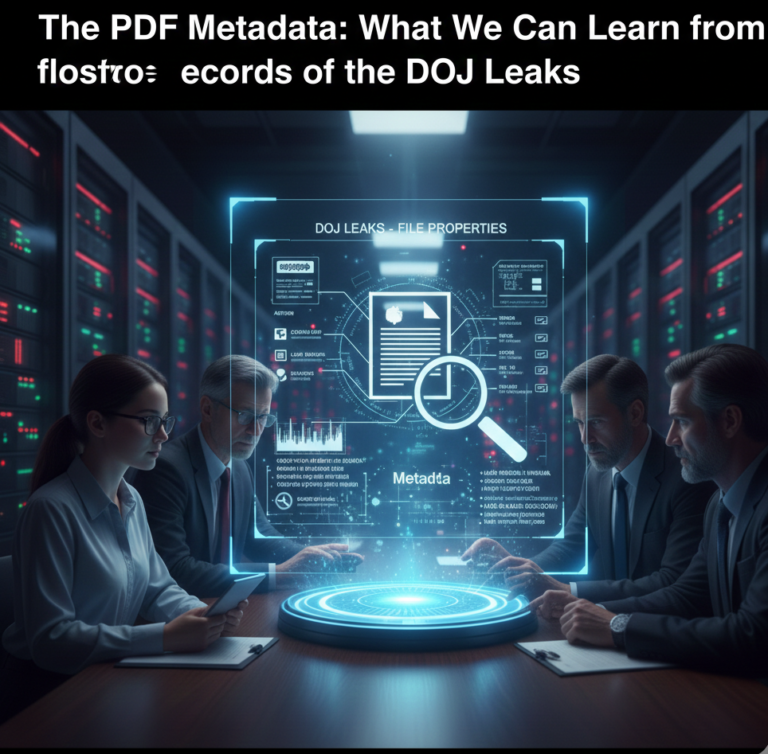The PDF Metadata What We Can Learn from the File Properties of the DOJ