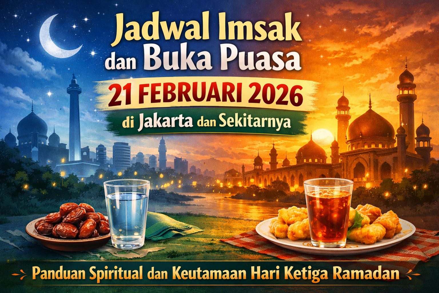 Jadwal Imsak dan Buka Puasa 21 Februari 2026 di Jakarta dan Sekitarnya