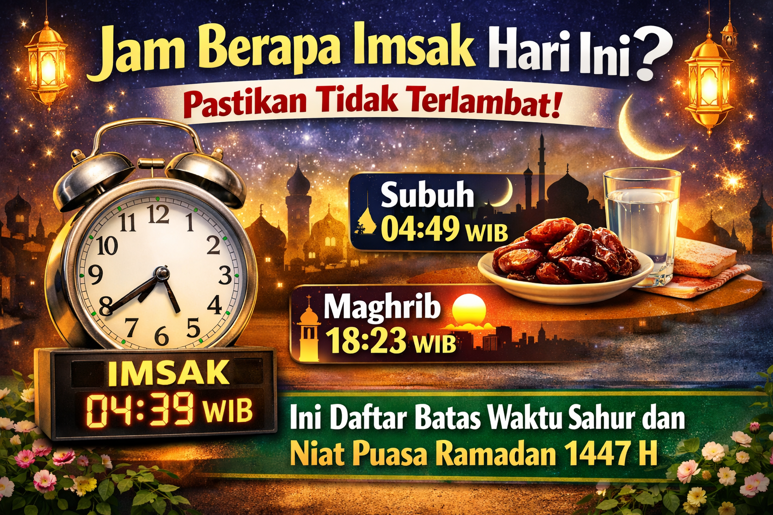 Jam Berapa Imsak Hari Ini