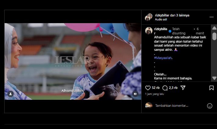 Rizky Billar Ungkap Nama Anak Ketiga Lesti: L’Joyee Tamara Billar, Tribute Menyentuh ke Legenda Liverpool