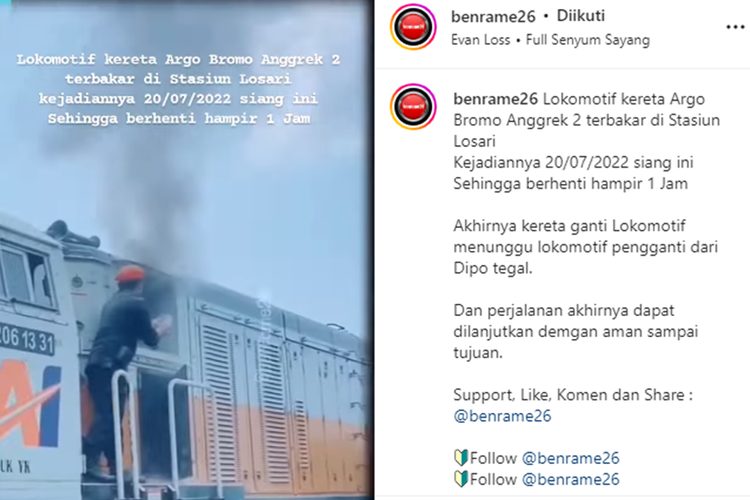 Penjelasan KAI Terkait Insiden Argo Bromo