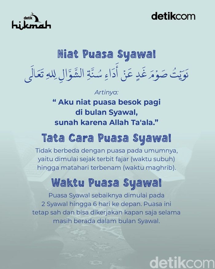 Rahasia Niat Puasa Syawal: Waktu Tepat, Bacaan Lengkap, dan Pahala Setara Setahun!