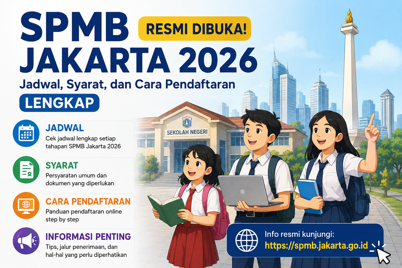 SPMB Jakarta 2026 Resmi Dibuka: Jadwal, Syarat, dan Cara Pendaftaran Lengkap