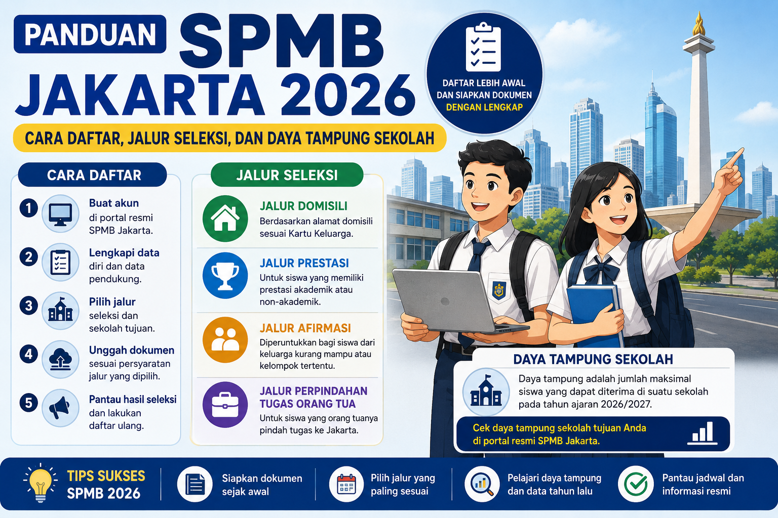 Panduan SPMB Jakarta 2026: Cara Daftar, Jalur Seleksi, dan Daya Tampung Sekolah