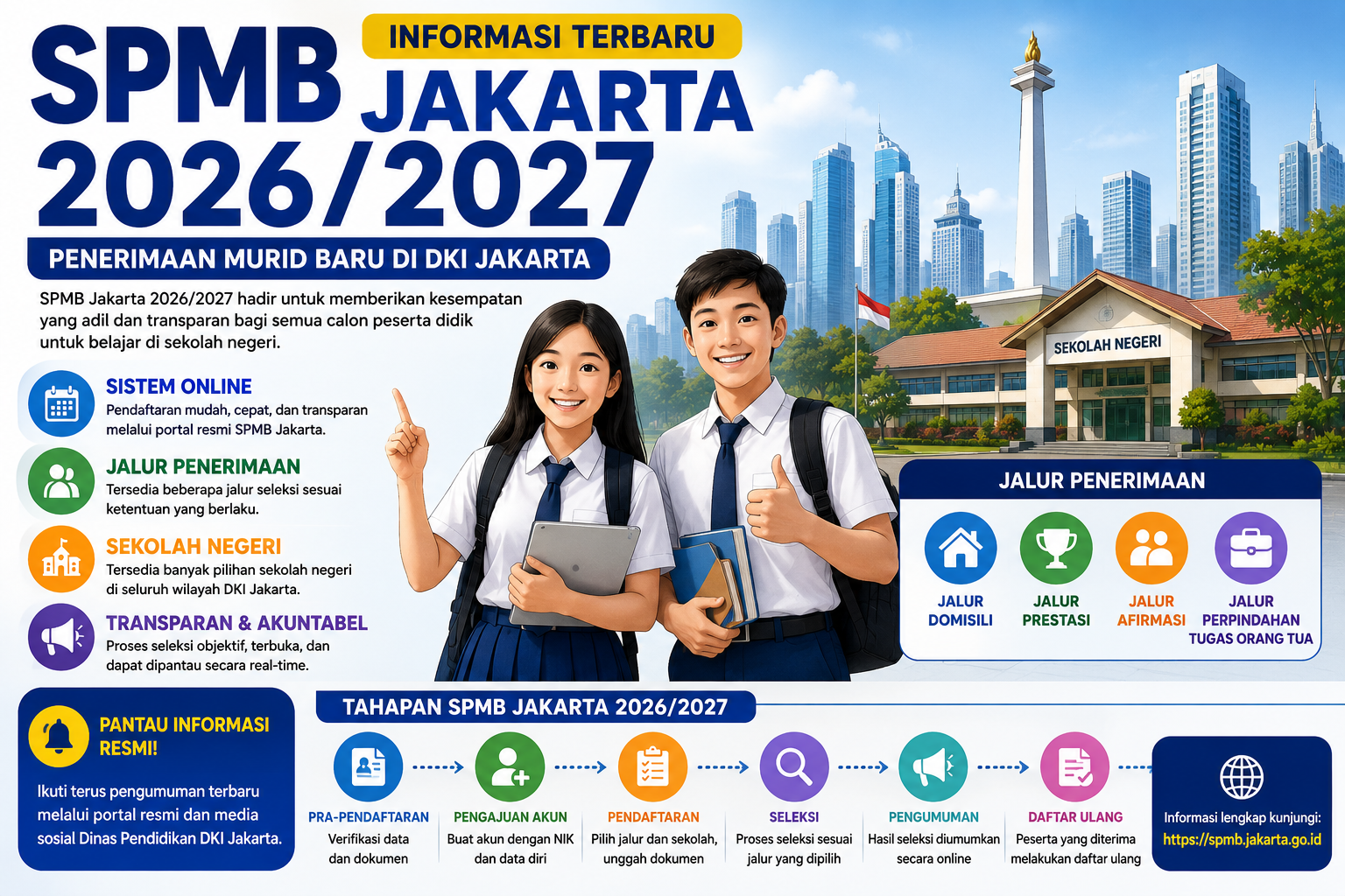 SPMB Jakarta 2026/2027: Informasi Terbaru Penerimaan Murid Baru di DKI Jakarta