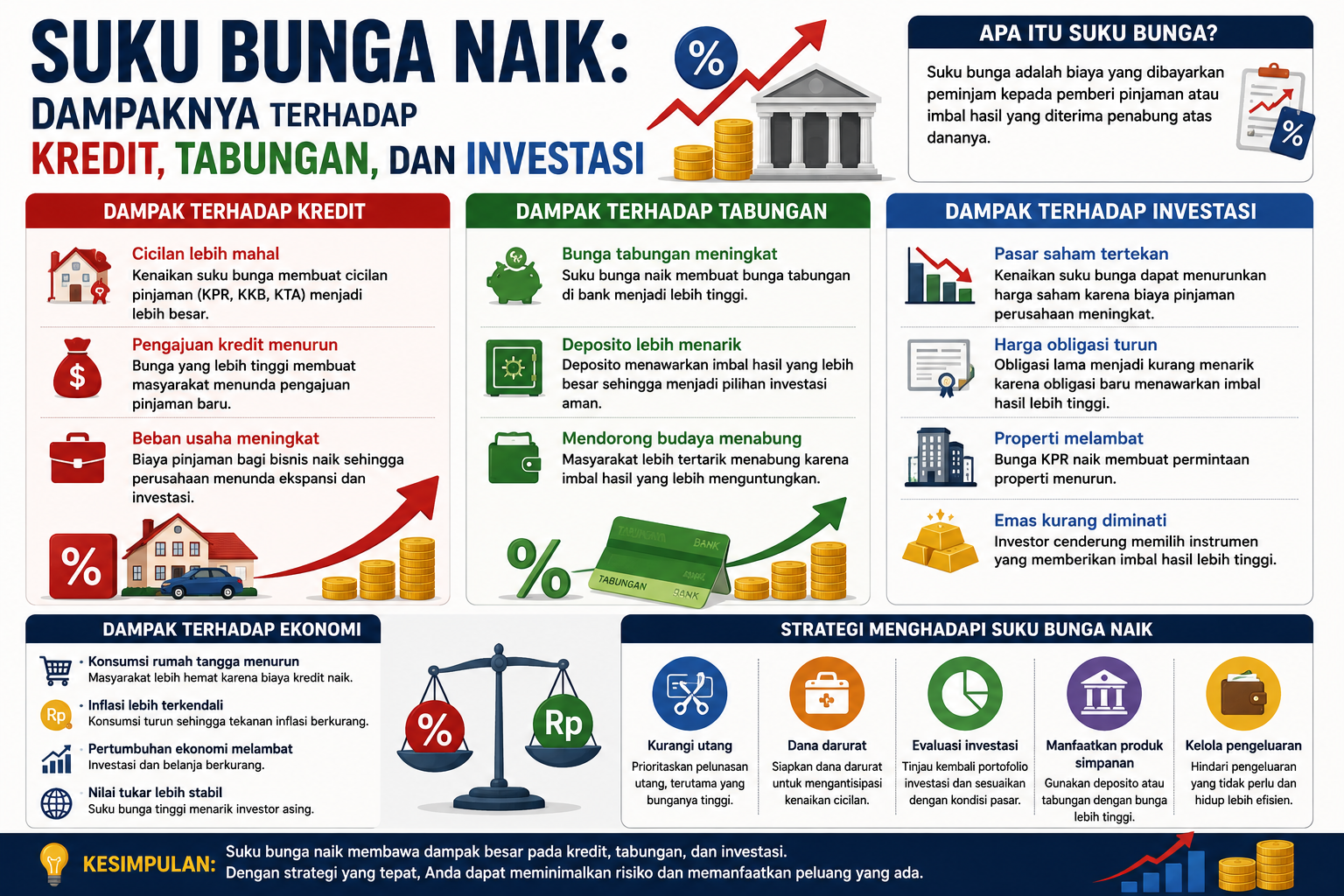 Suku Bunga Naik: Dampaknya terhadap Kredit, Tabungan, dan Investasi