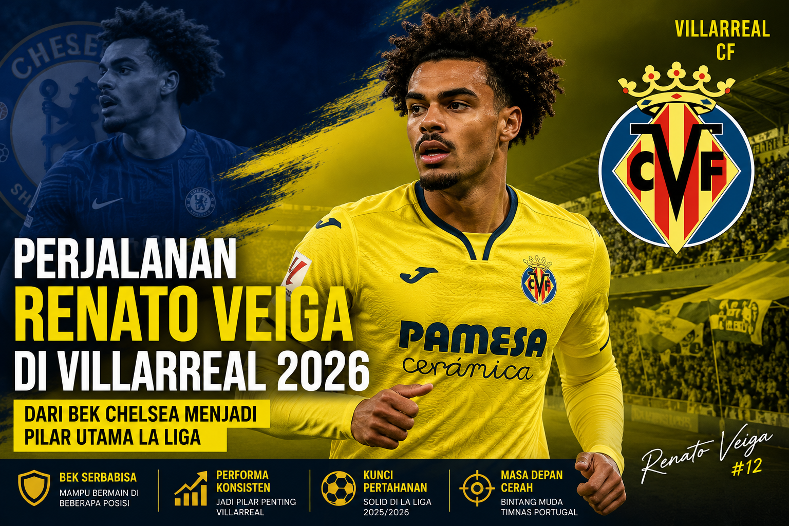 Perjalanan Renato Veiga di Villarreal 2026: Dari Bek Chelsea Menjadi Pilar Utama La Liga