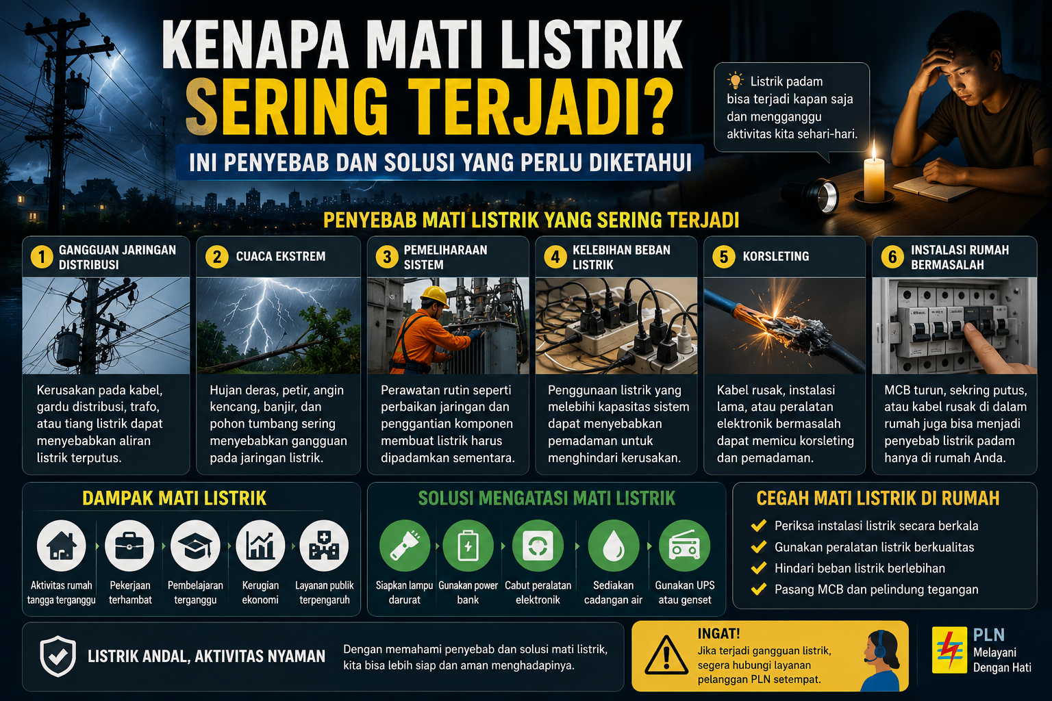 Kenapa Mati Listrik Sering Terjadi? Ini Penyebab dan Solusi yang Perlu Diketahui