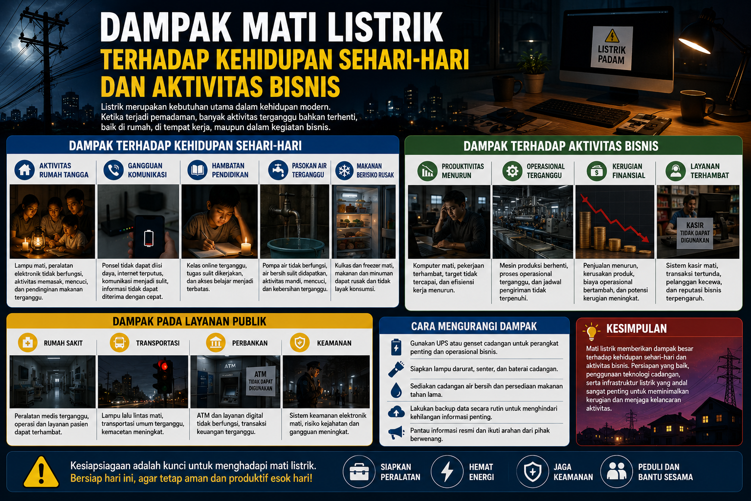 Dampak Mati Listrik terhadap Kehidupan Sehari-hari dan Aktivitas Bisnis