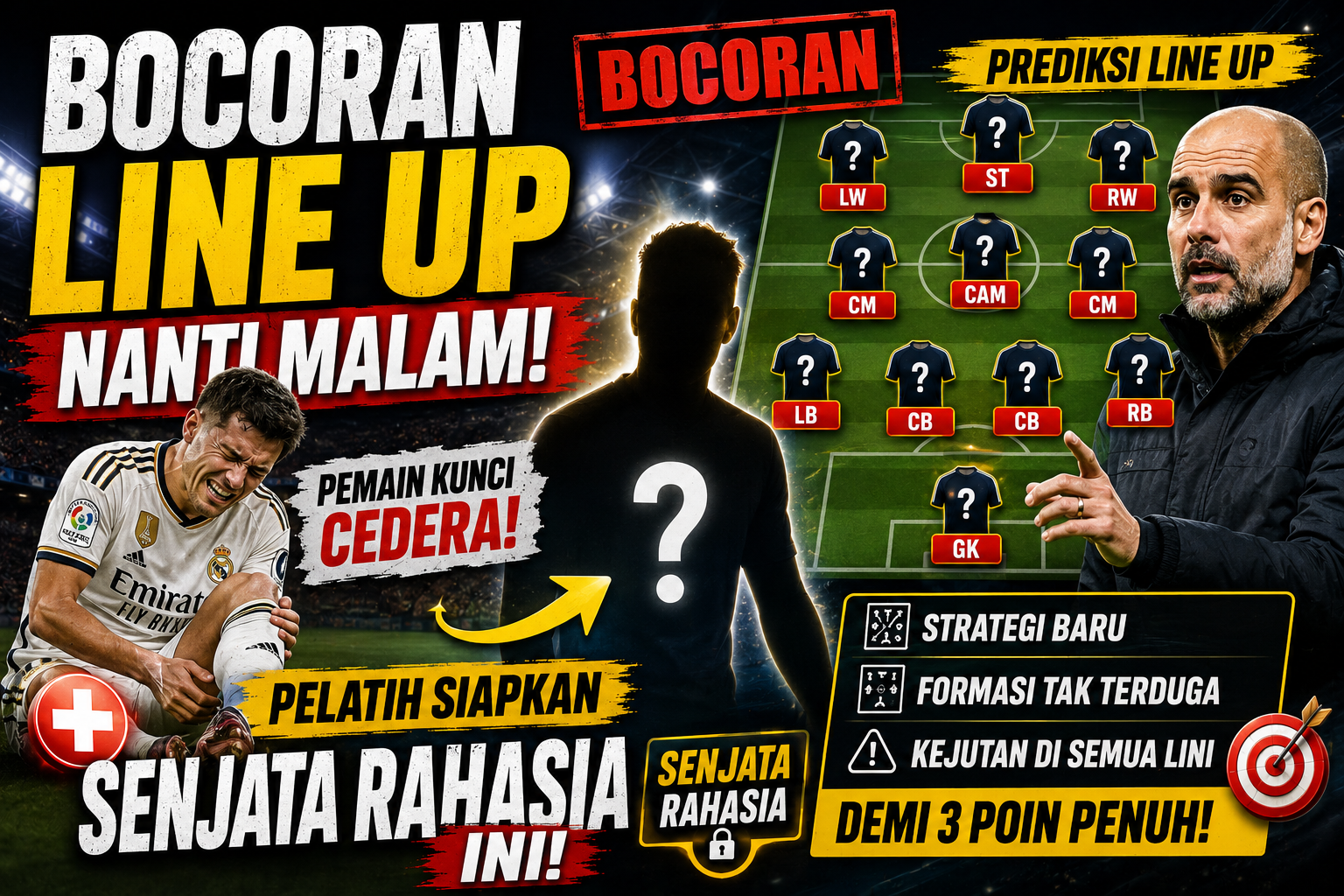 Bocoran Line Up Nanti Malam: Pemain Kunci Cedera, Pelatih Siapkan Senjata Rahasia Ini