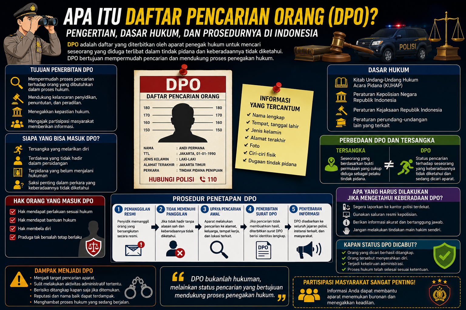 Cara Mengetahui Seseorang Masuk DPO: Ciri, Proses Penetapan, dan Konsekuensi Hukumnya