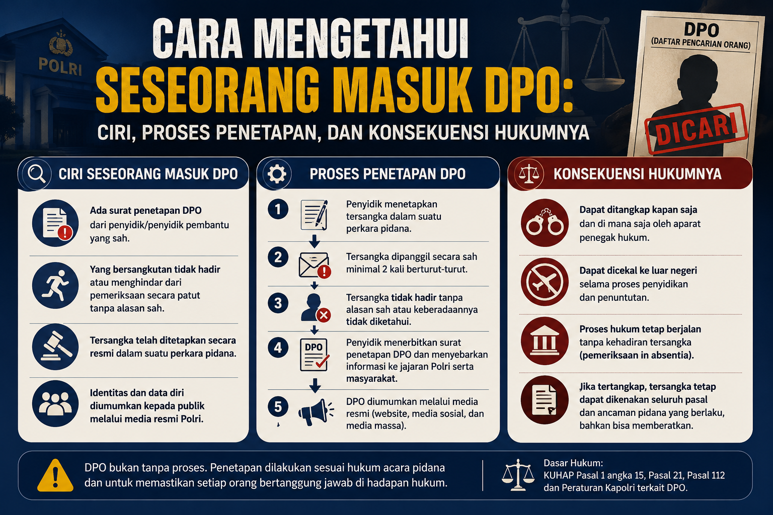 Cara Mengetahui Seseorang Masuk DPO: Ciri, Proses Penetapan, dan Konsekuensi Hukumnya