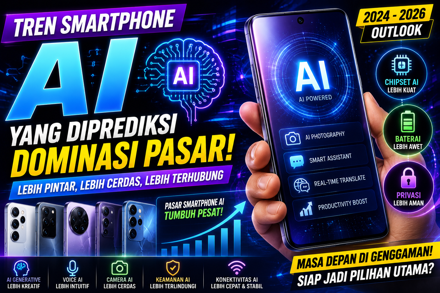 Tren Smartphone AI yang Diprediksi Dominasi Pasar