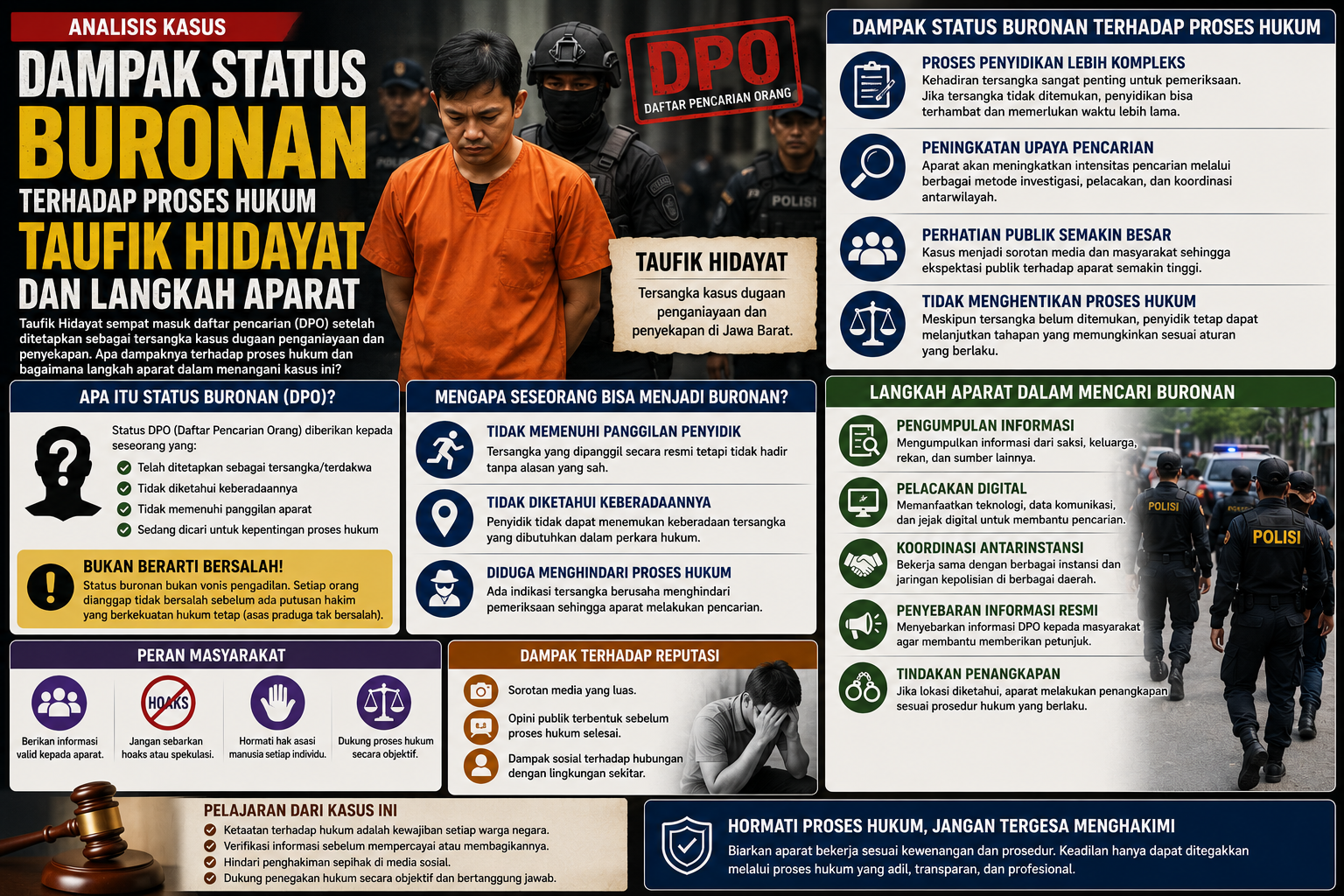 Dampak Status Buronan terhadap Proses Hukum Taufik Hidayat dan Langkah Aparat