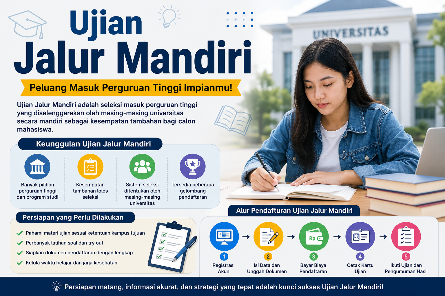 Ujian Jalur Mandiri: Pengertian, Syarat, Jadwal, Materi Ujian, dan Tips Lolos Seleksi Perguruan Tinggi