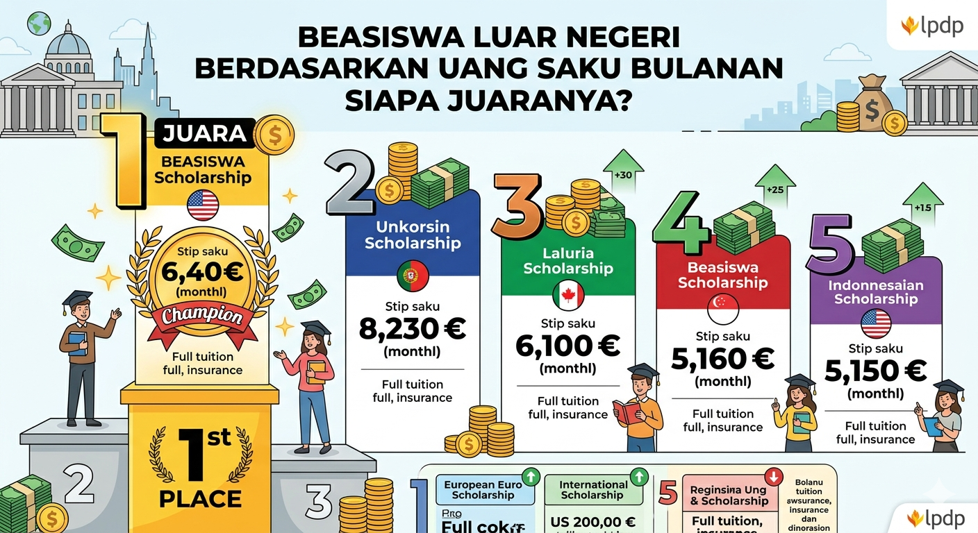 Beasiswa Luar Negeri Berdasarkan Uang Saku Bulanan Terbesar: Siapa Juaranya?