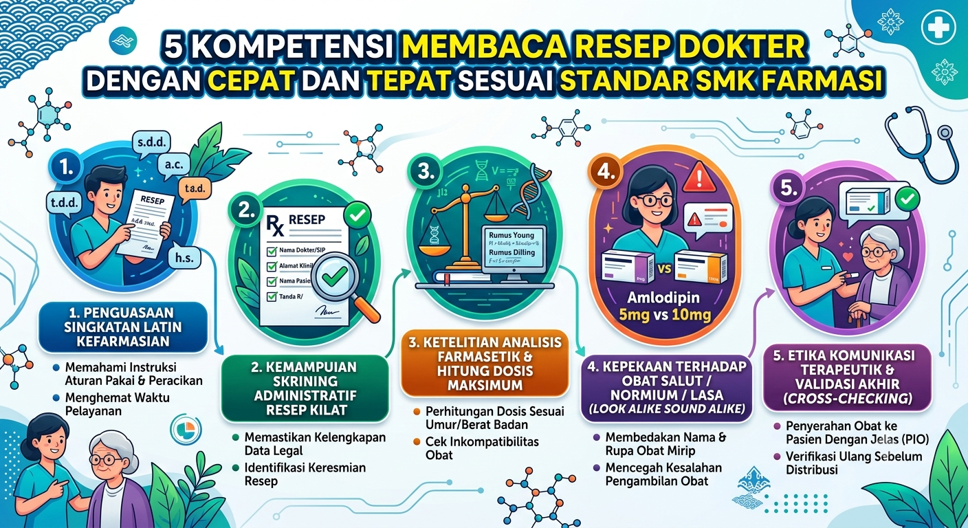 5 Kompetensi Membaca Resep Dokter dengan Cepat dan Tepat Sesuai Standar SMK Farmasi