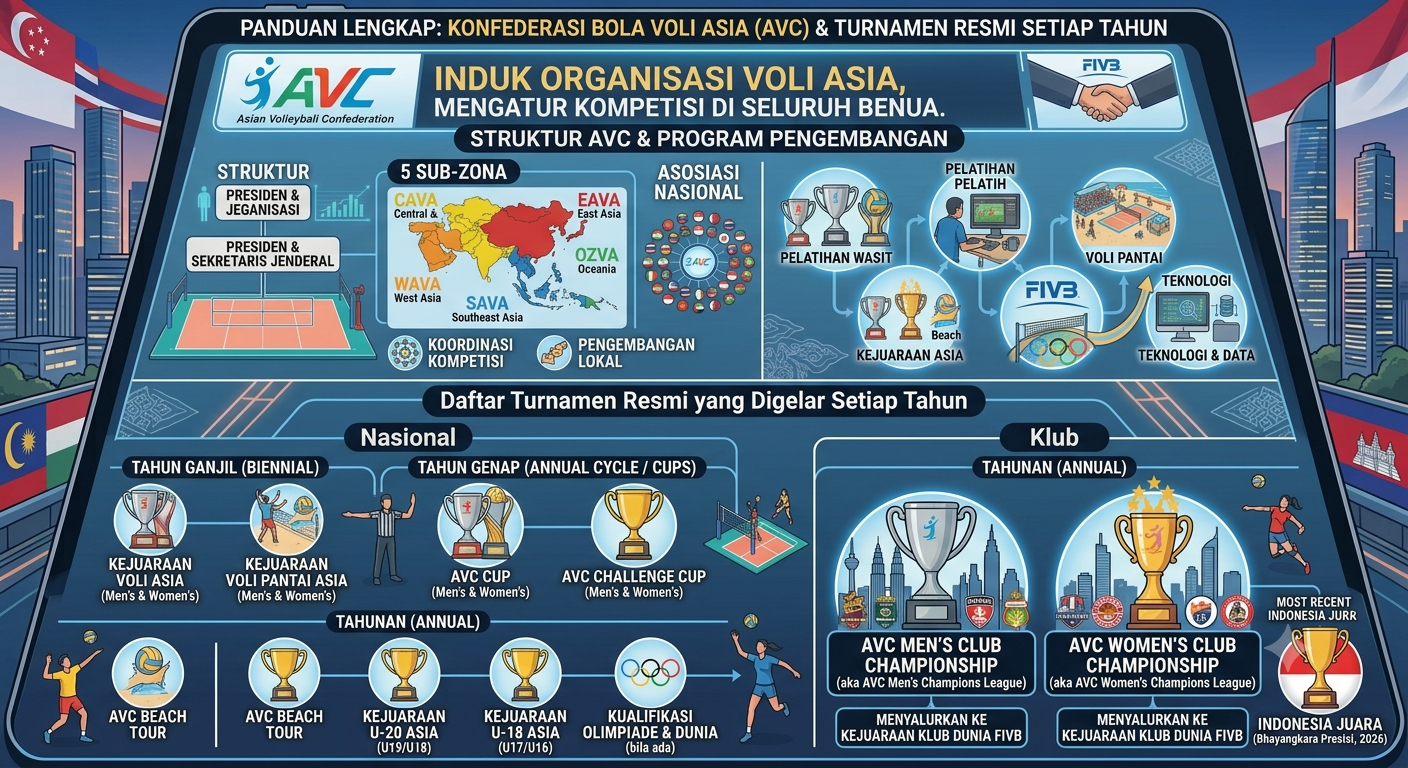 Konfederasi Bola Voli Asia dan Daftar Turnamen Resmi yang Digelar Setiap Tahun