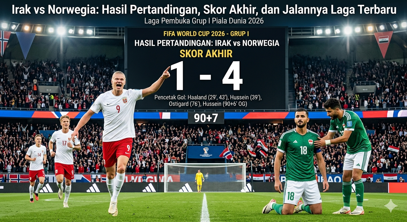 Irak vs Norwegia: Hasil Pertandingan, Skor Akhir, dan Jalannya Laga Terbaru