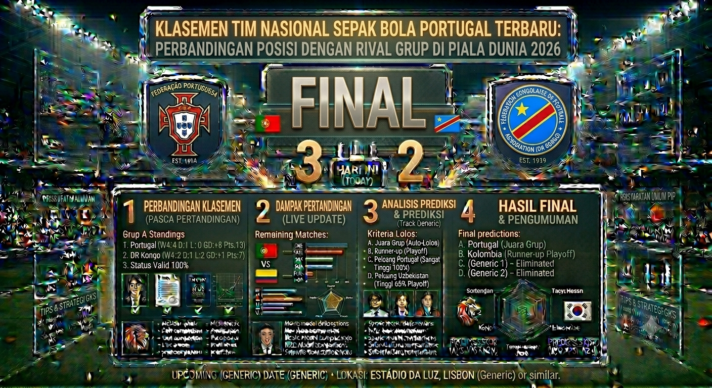 Klasemen Tim Nasional Sepak Bola Portugal Terbaru: Perbandingan Posisi dengan Rival Grup di Piala Dunia 2026