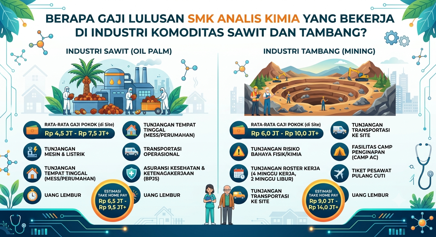 Berapa Gaji Lulusan SMK Analis Kimia yang Bekerja di Industri Komoditas Sawit dan Tambang?