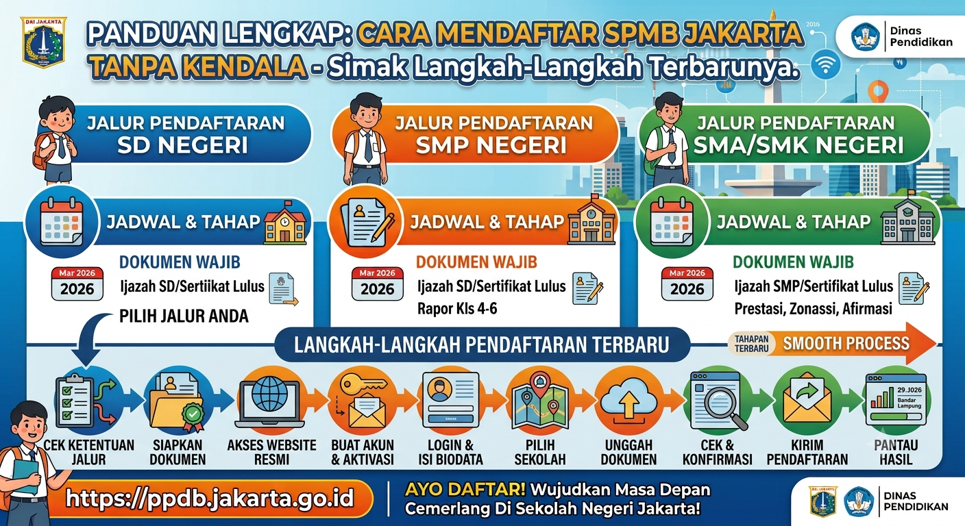 Cara Mendaftar SPMB Jakarta Tanpa Kendala, Simak Langkah-Langkah Terbarunya