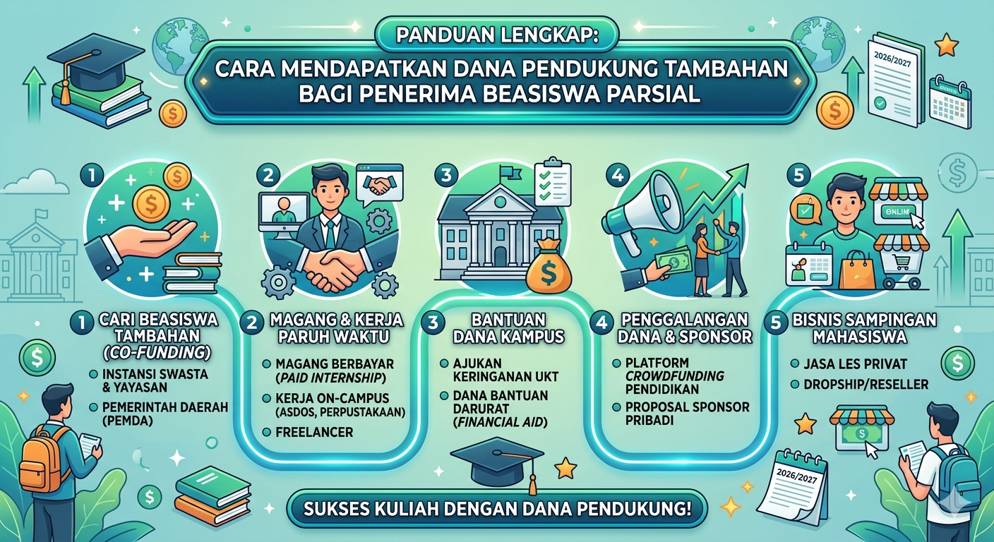 Cara Mendapatkan Dana Pendukung Tambahan Bagi Penerima Beasiswa Parsial