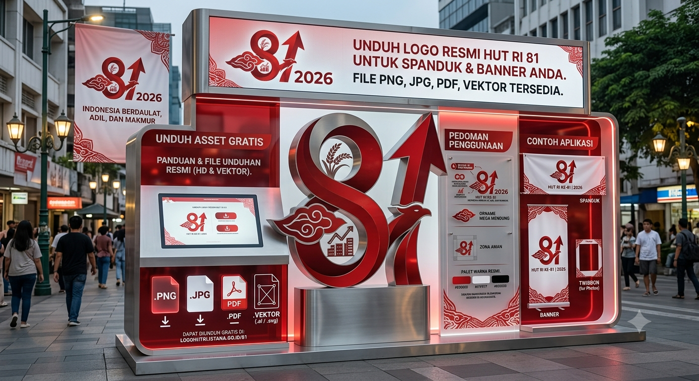Download Logo HUT RI 81 PNG, JPG, PDF, dan Vector Gratis untuk Spanduk dan Banner