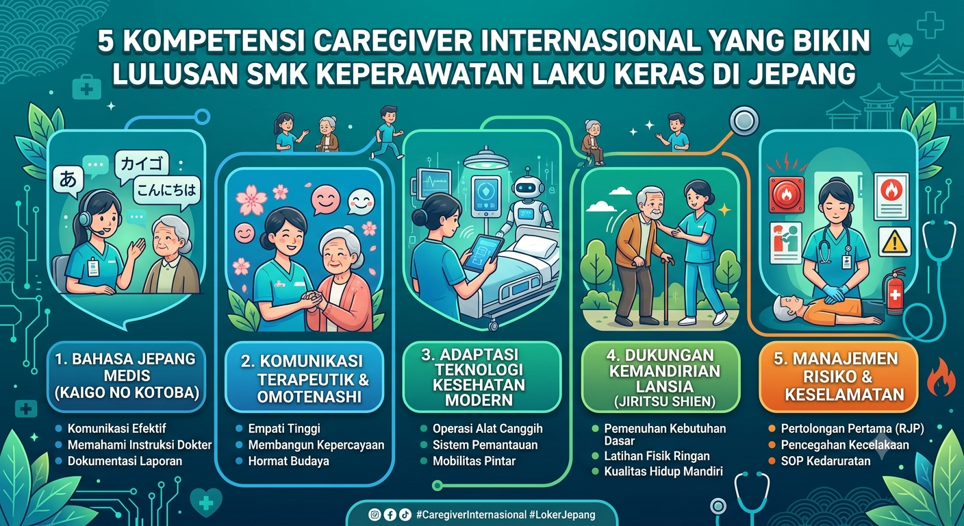 5 Kompetensi Caregiver Internasional yang Bikin Lulusan SMK Keperawatan Laku Keras di Jepang