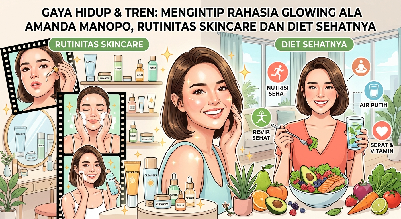 Gaya Hidup & Tren: Mengintip Rahasia Glowing ala Amanda Manopo, Rutinitas Skincare dan Diet Sehatnya