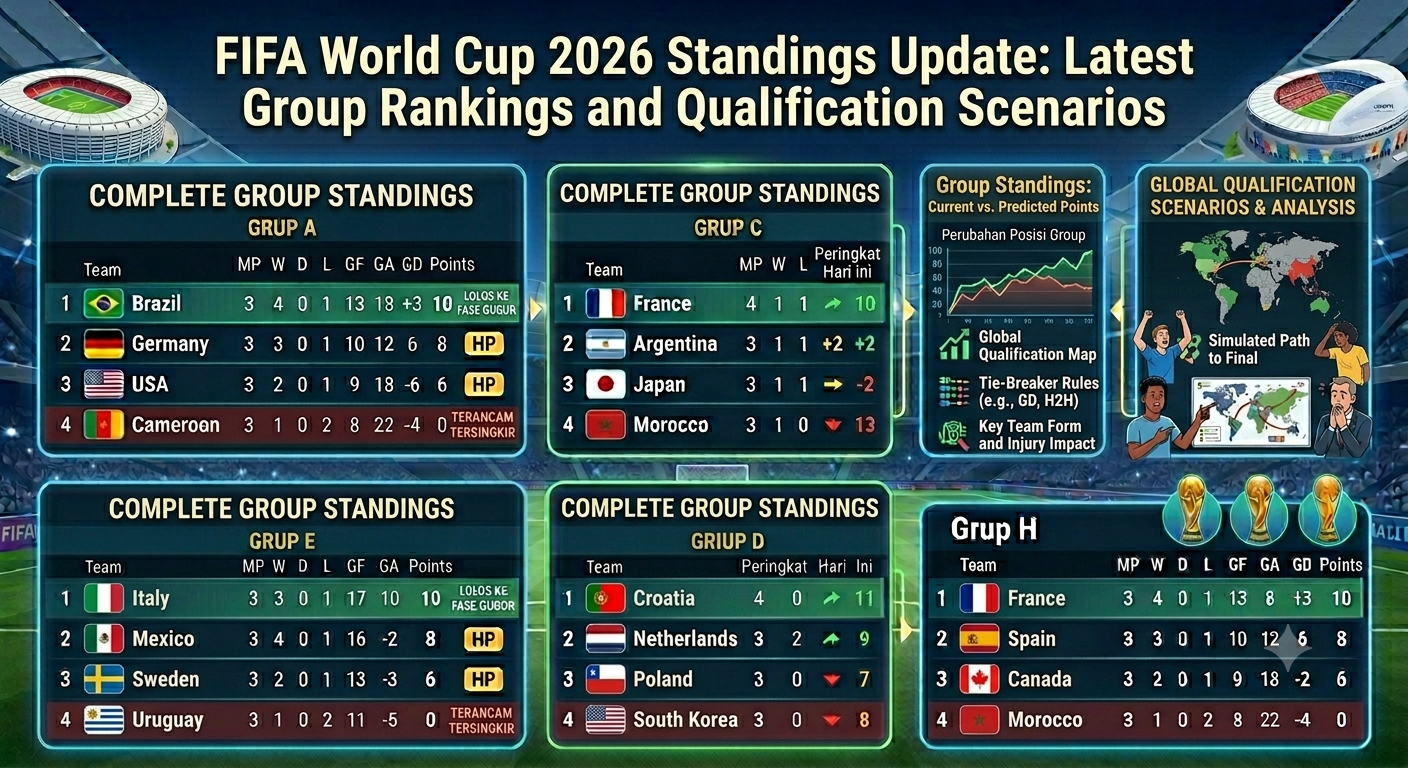 FIFA World Cup 2026 Standings Update: Latest Group Rankings and Qualification Scenarios