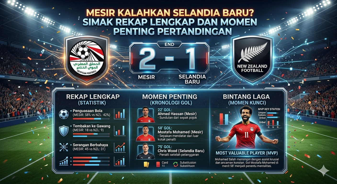 # Swiss vs Bosnia dan Herzegovina Berakhir Dramatis, Cek Hasil Akhir dan Fakta Menariknya Pertandingan Swiss vs Bosnia dan Herzegovina menghadirkan duel yang penuh aksi, gol, dan berbagai momen menarik yang membuat para penggemar sepak bola terus mengikuti jalannya laga hingga peluit akhir dibunyikan. Kedua tim tampil dengan semangat tinggi untuk meraih kemenangan, namun Swiss akhirnya berhasil menunjukkan kualitas permainan yang lebih baik dan mengamankan hasil positif. Meski skor akhir menunjukkan kemenangan cukup meyakinkan untuk Swiss, pertandingan ini tetap berlangsung dramatis. Bosnia dan Herzegovina sempat memberikan perlawanan sengit dengan gol penyama kedudukan yang membuat pertandingan kembali terbuka. Namun Swiss mampu bangkit dan mencetak tiga gol tambahan untuk memastikan kemenangan mereka. Bagi Anda yang ingin mengetahui hasil akhir Swiss vs Bosnia dan Herzegovina serta berbagai fakta menarik yang terjadi sepanjang pertandingan, berikut ulasan lengkapnya. ## Hasil Akhir Swiss vs Bosnia dan Herzegovina Laga berlangsung kompetitif sejak awal hingga akhir pertandingan. ### Skor Akhir **Swiss 4-1 Bosnia dan Herzegovina** Kemenangan ini menjadi hasil yang sangat penting bagi Swiss. Selain meraih tiga poin, mereka juga menunjukkan performa impresif dengan produktivitas gol yang tinggi. Di sisi lain, Bosnia dan Herzegovina harus menerima kekalahan meskipun sempat memberikan perlawanan yang cukup menyulitkan lawan. ## Jalannya Pertandingan ### Babak Pertama Swiss memulai pertandingan dengan sangat baik. Mereka langsung menguasai bola dan mencoba menekan pertahanan Bosnia dan Herzegovina sejak menit-menit awal. Tekanan yang terus diberikan akhirnya membuahkan hasil pada menit ke-12. Swiss berhasil mencetak gol pembuka melalui sebuah serangan yang dibangun dengan rapi dari lini tengah hingga lini depan. Keunggulan tersebut membuat Swiss semakin percaya diri dalam mengembangkan permainan. Namun Bosnia dan Herzegovina tidak tinggal diam. Mereka mulai berani menyerang dan mencoba keluar dari tekanan. Usaha keras tersebut akhirnya membuahkan hasil pada menit ke-27. Bosnia dan Herzegovina berhasil mencetak gol penyama kedudukan yang membuat skor berubah menjadi 1-1. Gol tersebut menjadi salah satu momen paling dramatis dalam pertandingan karena mengubah momentum permainan. Meski sempat kehilangan keunggulan, Swiss mampu merespons dengan cepat. Menjelang akhir babak pertama, tepatnya pada menit ke-38, Swiss kembali mencetak gol dan unggul 2-1. Skor tersebut bertahan hingga turun minum. ## Babak Kedua Memasuki babak kedua, Bosnia dan Herzegovina mencoba tampil lebih agresif demi mengejar ketertinggalan. Mereka meningkatkan tekanan dan beberapa kali menciptakan peluang yang cukup berbahaya. Namun Swiss tampil lebih efektif. Mereka tetap tenang dalam mengontrol permainan dan mampu memanfaatkan celah yang muncul di lini belakang lawan. Pada menit ke-61, Swiss berhasil mencetak gol ketiga. Gol tersebut menjadi titik penting yang membuat mereka semakin nyaman dalam menjalani sisa pertandingan. Bosnia dan Herzegovina terus berusaha mengejar ketertinggalan, tetapi pertahanan Swiss tampil sangat disiplin. Saat pertandingan memasuki menit-menit akhir, Swiss kembali mencetak gol pada menit ke-82. Gol keempat tersebut memastikan kemenangan Swiss dengan skor 4-1. Hingga peluit panjang dibunyikan, tidak ada gol tambahan yang tercipta. ## Mengapa Pertandingan Ini Disebut Dramatis? Meskipun skor akhir terlihat cukup mencolok, pertandingan ini memiliki sejumlah momen yang membuatnya terasa dramatis. ### Gol Penyama Kedudukan Bosnia dan Herzegovina Setelah tertinggal lebih dahulu, Bosnia dan Herzegovina berhasil mencetak gol balasan dan membuat pertandingan kembali seimbang. Momen tersebut memberikan harapan bagi para pendukung mereka. ### Respons Cepat Swiss Swiss menunjukkan mental yang kuat dengan kembali unggul sebelum babak pertama berakhir. Gol kedua tersebut menjadi titik balik yang sangat penting. ### Tekanan Bosnia di Babak Kedua Bosnia dan Herzegovina tampil lebih agresif setelah turun minum dan beberapa kali mengancam gawang Swiss. ### Gol Penentu di Menit-Menit Akhir Gol keempat Swiss pada menit ke-82 mengakhiri harapan Bosnia dan Herzegovina untuk bangkit dan memastikan kemenangan tim Swiss. ## Statistik Swiss vs Bosnia dan Herzegovina Selain skor akhir, statistik pertandingan juga memperlihatkan bagaimana Swiss mampu mendominasi permainan. ### Statistik Utama * Skor akhir: Swiss 4-1 Bosnia dan Herzegovina * Swiss unggul dalam penguasaan bola * Swiss menciptakan lebih banyak peluang * Bosnia dan Herzegovina mencetak satu gol balasan * Swiss tampil lebih efektif dalam penyelesaian akhir ### Penguasaan Bola Swiss berhasil mengontrol jalannya pertandingan melalui penguasaan bola yang lebih baik. Dominasi ini membuat Bosnia dan Herzegovina kesulitan memainkan strategi mereka secara maksimal. ### Peluang Berbahaya Swiss menghasilkan lebih banyak peluang bersih dibandingkan lawannya. Kemampuan mereka memanfaatkan peluang menjadi faktor utama kemenangan. ### Efektivitas Serangan Empat gol yang tercipta menunjukkan kualitas penyelesaian akhir para pemain Swiss. ## Fakta Menarik Swiss vs Bosnia dan Herzegovina Berikut beberapa fakta menarik yang muncul dari pertandingan ini. ### 1. Total Lima Gol Tercipta Pertandingan menghasilkan lima gol yang membuat laga berlangsung sangat menarik untuk disaksikan. ### 2. Bosnia dan Herzegovina Sempat Menyamakan Kedudukan Meski akhirnya kalah, Bosnia dan Herzegovina menunjukkan semangat juang tinggi dengan berhasil menyamakan skor pada babak pertama. ### 3. Swiss Cetak Gol di Dua Babak Swiss mampu menjaga konsistensi permainan dengan mencetak gol baik pada babak pertama maupun babak kedua. ### 4. Dominasi Lini Tengah Swiss Keberhasilan Swiss menguasai lini tengah menjadi salah satu faktor utama kemenangan mereka. ### 5. Serangan Balik yang Efektif Beberapa peluang terbaik Swiss lahir dari transisi cepat yang sulit dihentikan lawan. ### 6. Produktivitas Tinggi Empat gol dalam satu pertandingan menunjukkan ketajaman lini depan Swiss. ### 7. Pertahanan Swiss Tetap Solid Meski kebobolan satu gol, secara keseluruhan lini belakang Swiss tampil cukup disiplin. ## Faktor Kunci Kemenangan Swiss ### Dominasi Penguasaan Bola Swiss mampu mengontrol ritme permainan sepanjang laga. ### Penyelesaian Akhir yang Tajam Mereka sangat efektif saat mendapatkan peluang di depan gawang. ### Organisasi Tim yang Baik Koordinasi antarlini berjalan sangat baik dan membuat permainan Swiss terlihat lebih stabil. ### Pengalaman Bermain Para pemain Swiss mampu menjaga ketenangan dalam berbagai situasi pertandingan. ## Dampak Kemenangan Bagi Swiss Kemenangan ini memberikan sejumlah keuntungan bagi Swiss. ### Menambah Kepercayaan Diri Hasil besar seperti ini dapat meningkatkan mental para pemain untuk pertandingan berikutnya. ### Menjaga Tren Positif Swiss menunjukkan bahwa mereka memiliki kualitas yang konsisten. ### Modal Penting untuk Laga Selanjutnya Performa impresif ini menjadi bekal yang sangat berharga menghadapi lawan berikutnya. ## Pelajaran untuk Bosnia dan Herzegovina Meski kalah, Bosnia dan Herzegovina tetap mendapatkan pelajaran penting dari pertandingan ini. Mereka perlu meningkatkan: * Konsentrasi di lini belakang * Efektivitas penyelesaian akhir * Kemampuan mempertahankan tempo permainan Jika mampu memperbaiki aspek-aspek tersebut, mereka berpotensi tampil lebih baik di masa mendatang. ## Kesimpulan Pertandingan Swiss vs Bosnia dan Herzegovina berakhir dengan kemenangan Swiss **4-1** dalam laga yang berlangsung menarik dan penuh drama. Bosnia dan Herzegovina sempat menyamakan kedudukan setelah tertinggal lebih dahulu, tetapi Swiss mampu merespons dengan sangat baik dan mencetak tiga gol tambahan untuk mengamankan kemenangan. Dominasi penguasaan bola, efektivitas serangan, dan organisasi permainan yang solid menjadi kunci keberhasilan Swiss. Sementara Bosnia dan Herzegovina menunjukkan semangat juang tinggi, mereka belum mampu mengimbangi kualitas permainan lawan. Dengan hasil ini, Swiss semakin percaya diri menghadapi pertandingan berikutnya, sedangkan Bosnia dan Herzegovina harus segera melakukan evaluasi agar mampu bangkit dan meraih hasil yang lebih baik di laga mendatang.