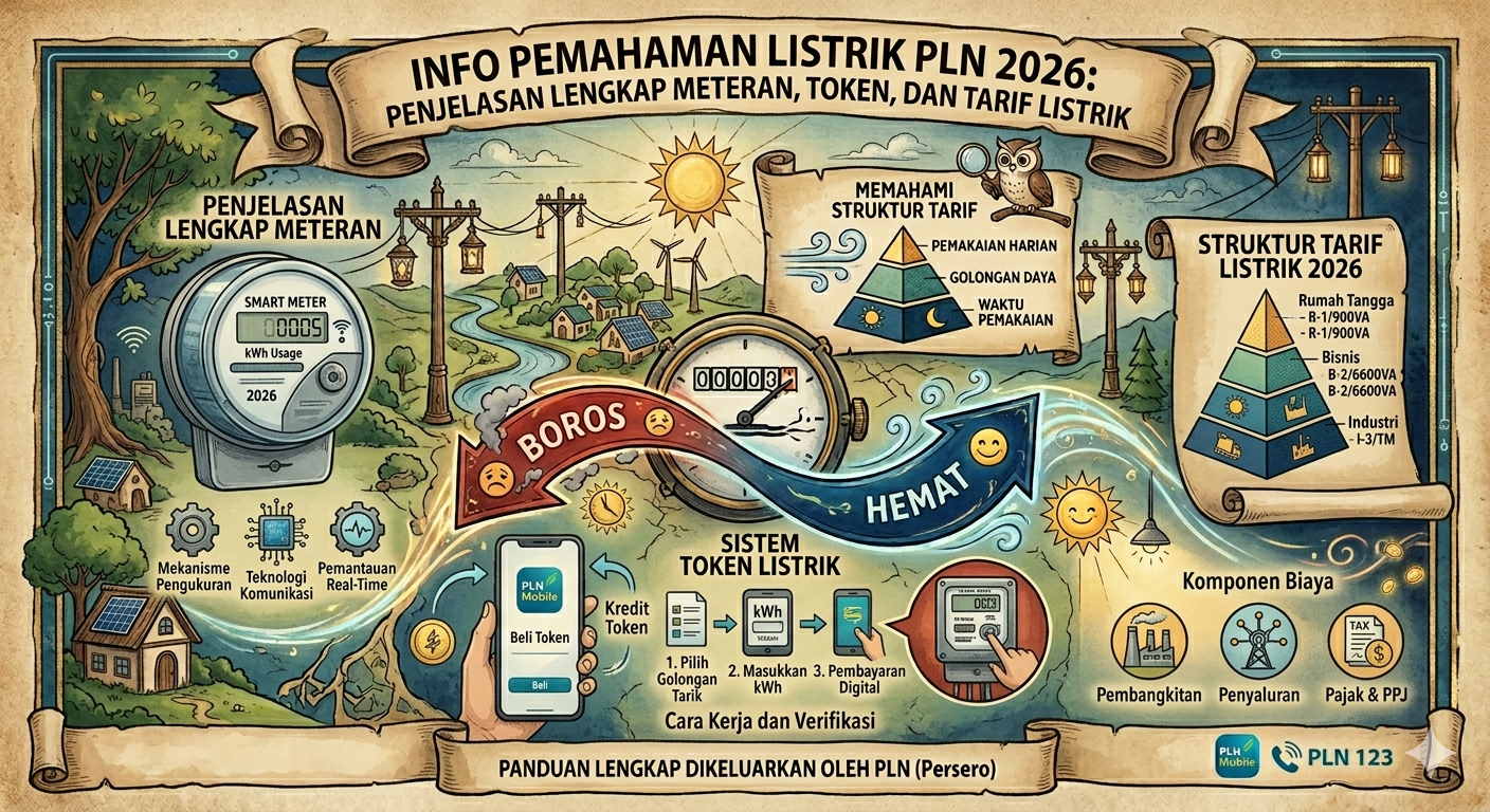 Info Pemahaman Listrik PLN 2026: Penjelasan Lengkap Meteran, Token, dan Tarif Listrik