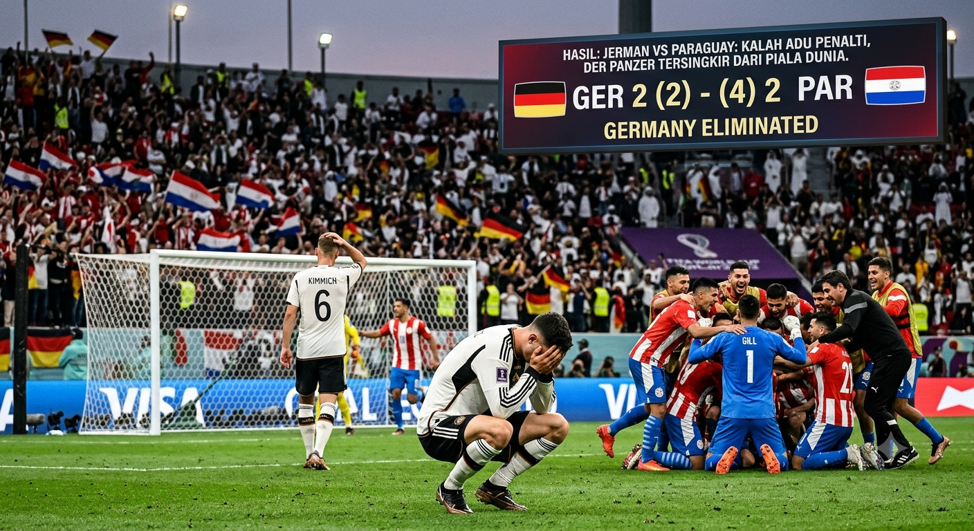 Hasil Jerman vs Paraguay: Kalah Adu Penalti, Der Panzer Tersingkir dari Piala Dunia