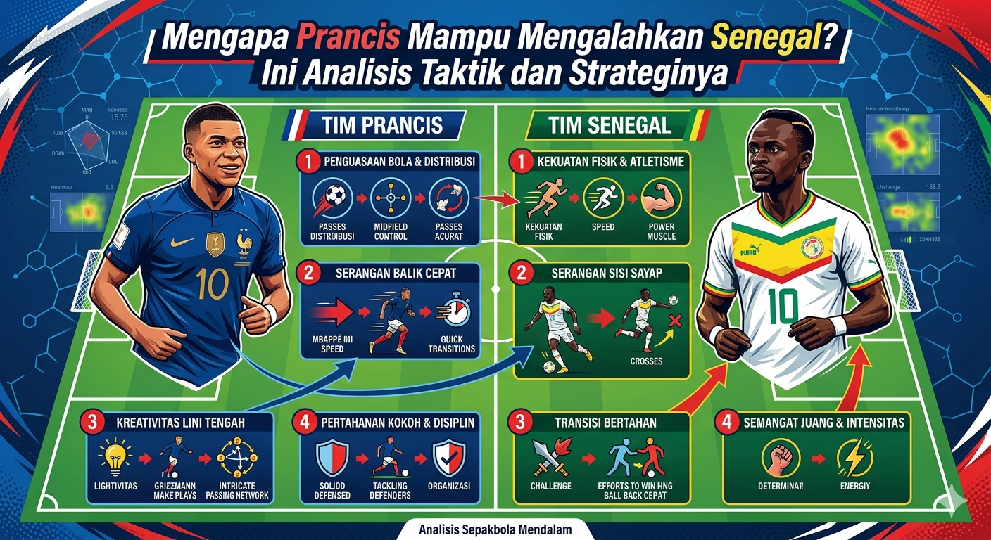 Mengapa Prancis Mampu Mengalahkan Senegal? Ini Analisis Taktik dan Strateginya