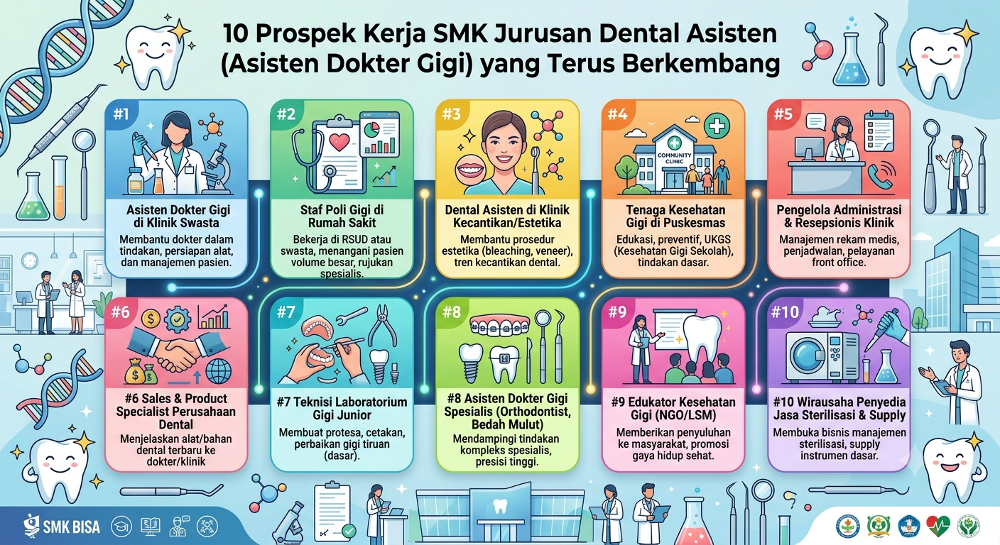 10 Prospek Kerja SMK Jurusan Dental Asisten (Asisten Dokter Gigi) yang Terus Berkembang