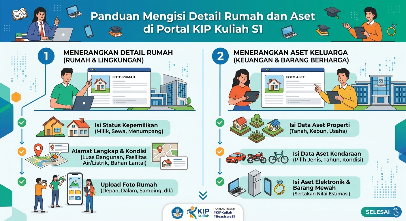 Panduan Mengisi Detail Rumah dan Aset di Portal KIP Kuliah S1