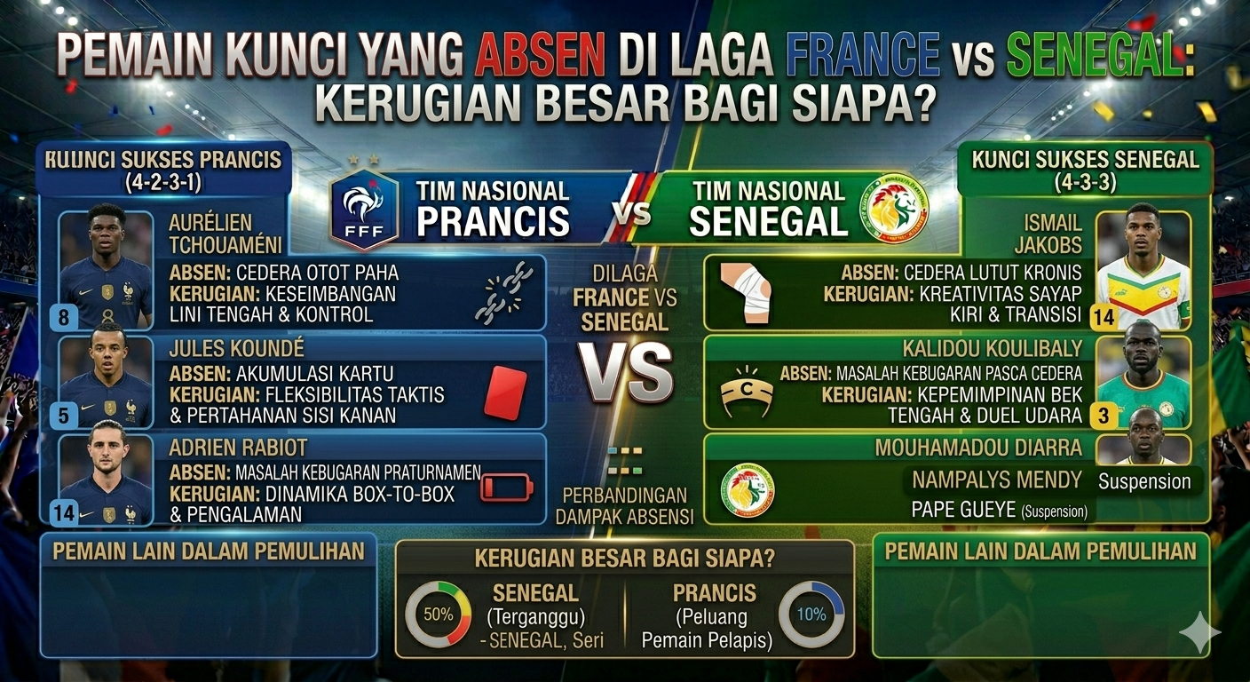 Pemain Kunci yang Absen di Laga France vs Senegal: Kerugian Besar bagi Siapa?