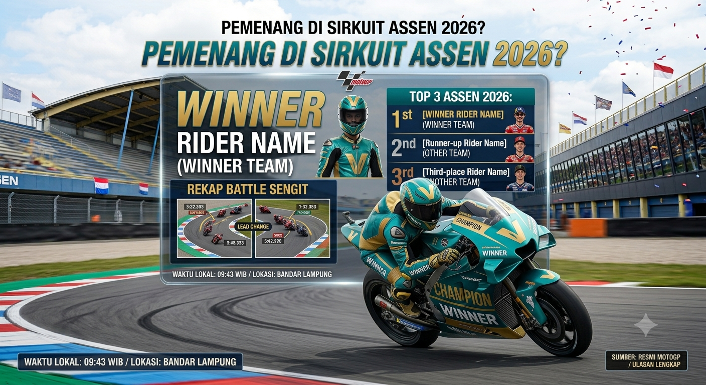 Hasil MotoGP Belanda Terbaru: Siapa Pemenang di Sirkuit Assen? Simak Ulasannya