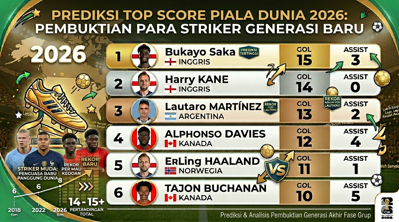 Prediksi Top Score Piala Dunia 2026: Pembuktian Para Striker Generasi Baru