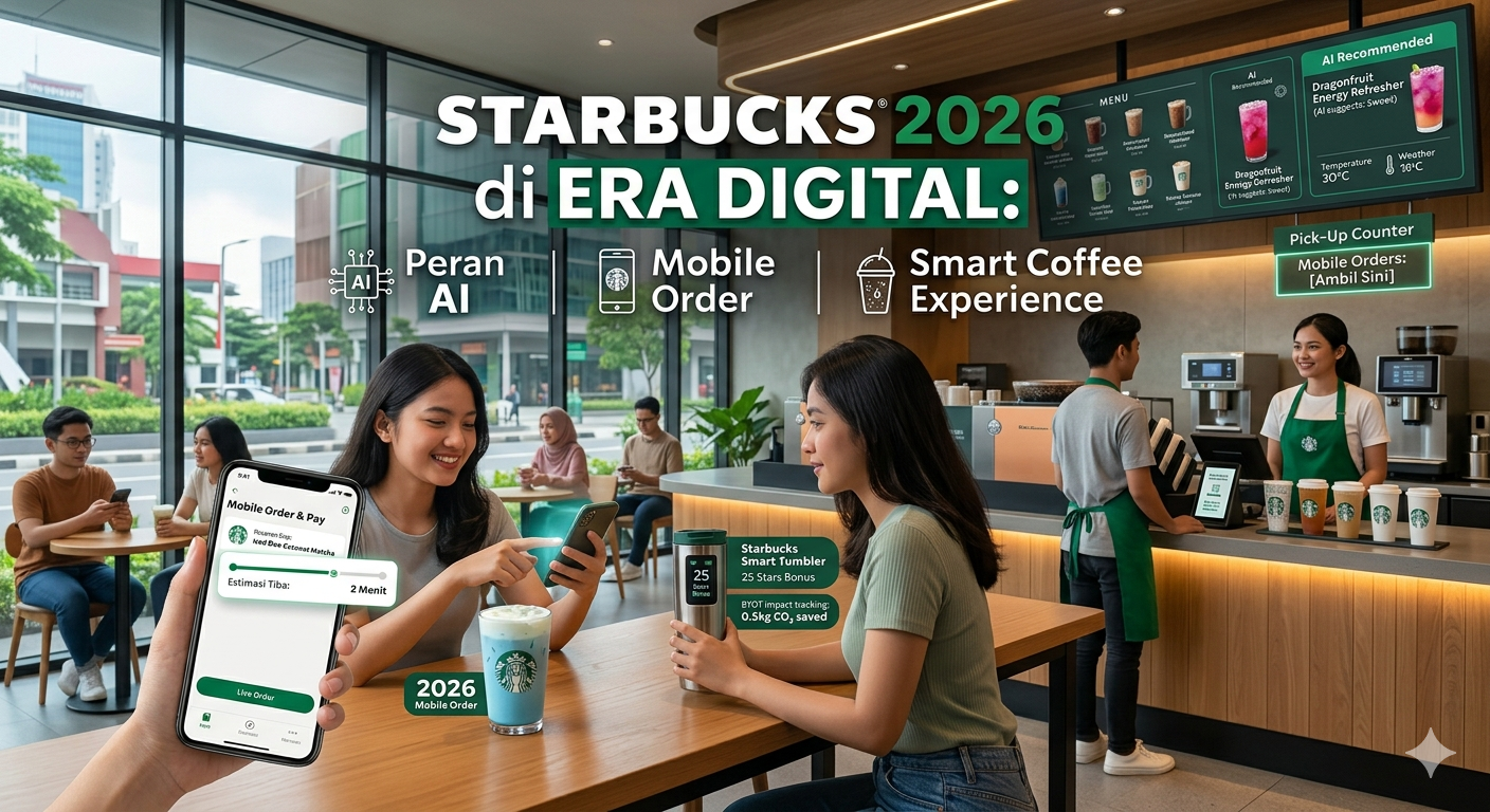 Starbucks 2026 di Era Digital: Peran AI, Mobile Order, dan Smart Coffee Experience