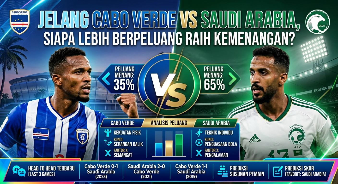 Jelang Cabo Verde vs Saudi Arabia, Siapa Lebih Berpeluang Raih Kemenangan?