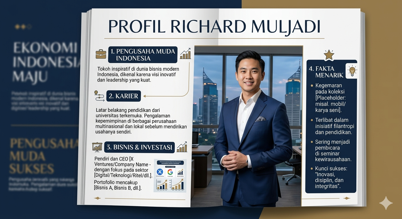 Profil Richard Muljadi: Pengusaha Muda Indonesia, Karier, Bisnis, dan Fakta Menarik
