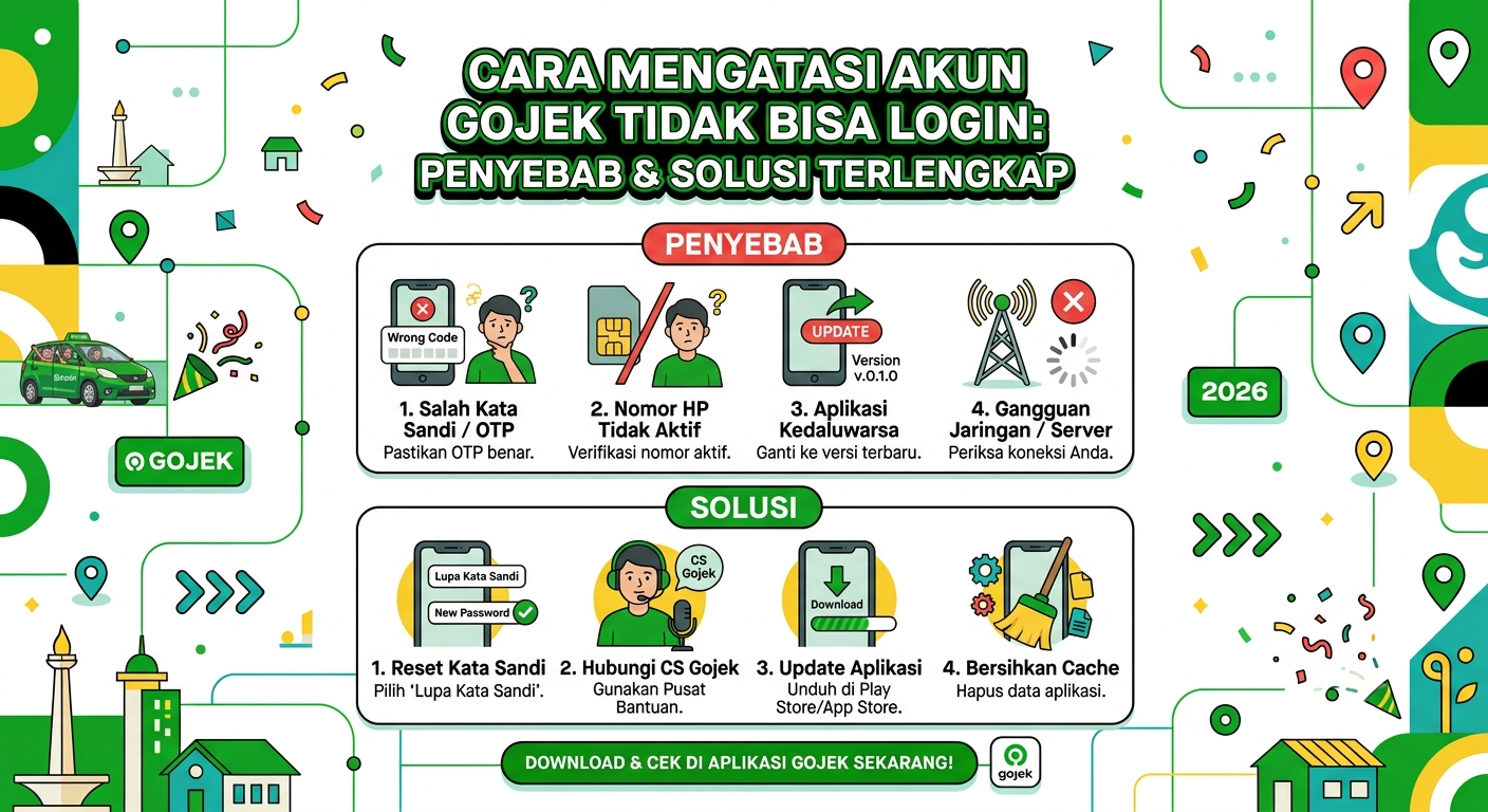 Cara Mengatasi Akun Gojek Tidak Bisa Login, Penyebab dan Solusi Terlengkap