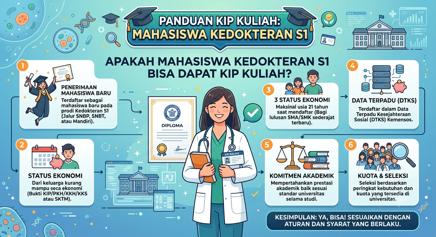Apakah Mahasiswa Kedokteran S1 Bisa Dapat KIP Kuliah? Simak Ketentuannya!