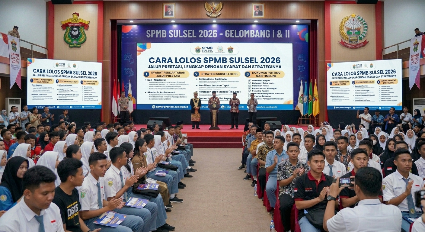 Cara Lolos SPMB Sulsel 2026 Jalur Prestasi, Lengkap dengan Syarat dan Strateginya